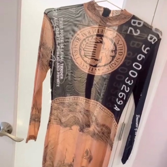 Brown Money Dress 💰🤑 - Picture 2 of 2